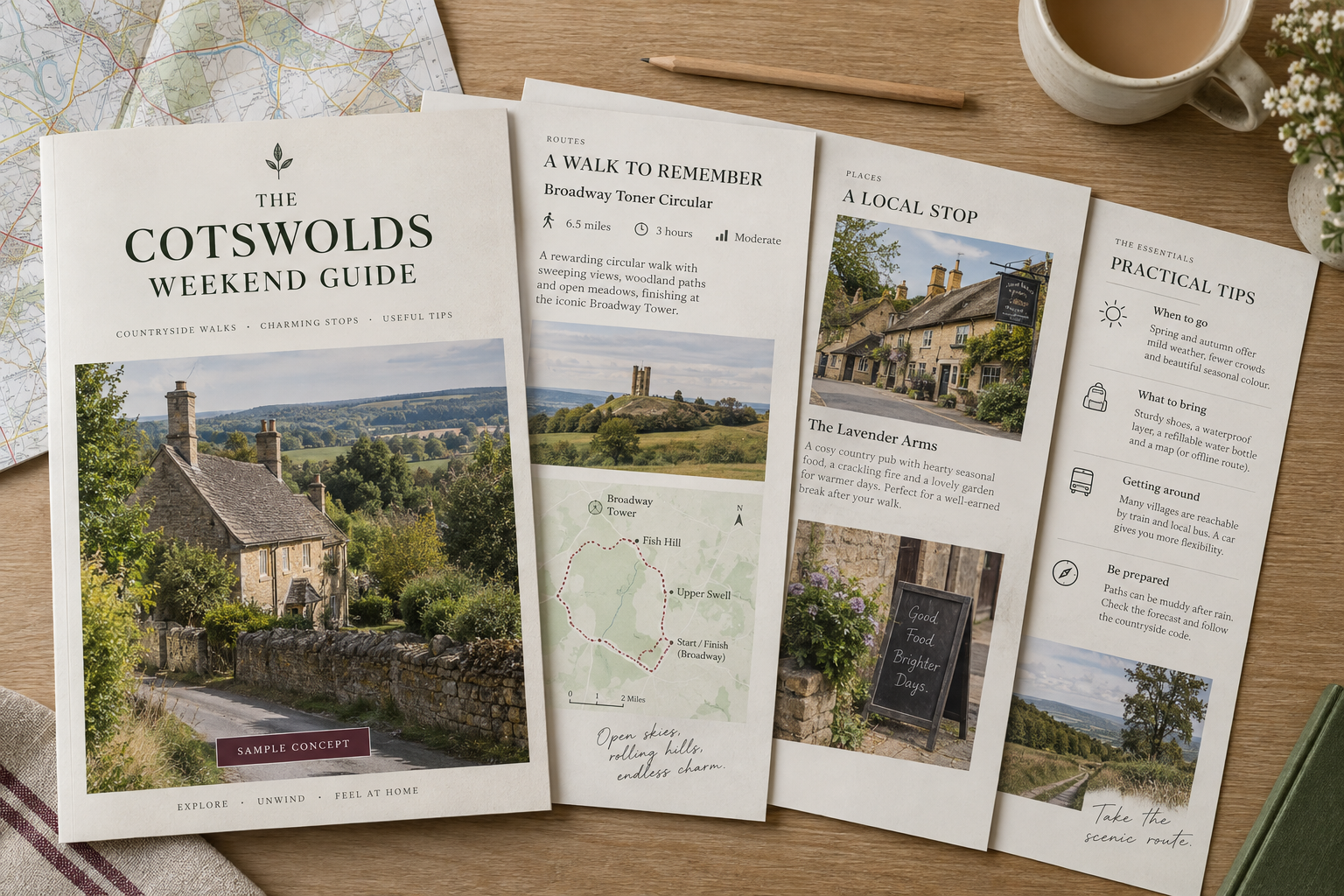 The Cotswolds Weekend sample concept